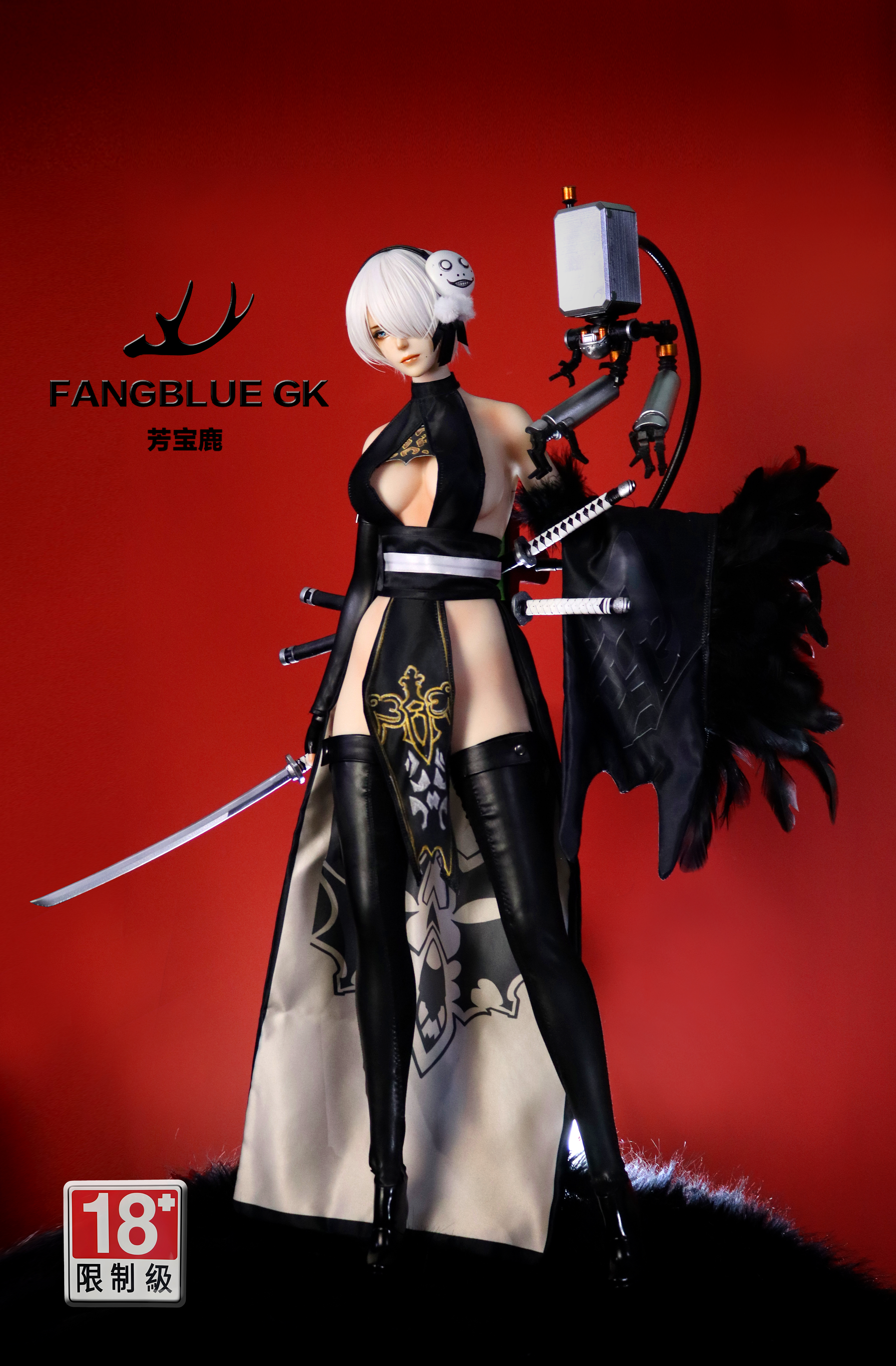 NieR:Automata 2B Bunny Statue(GK)セット Nier Automata 2B YoRHa Model Kit Unpainted 3d Printed GK